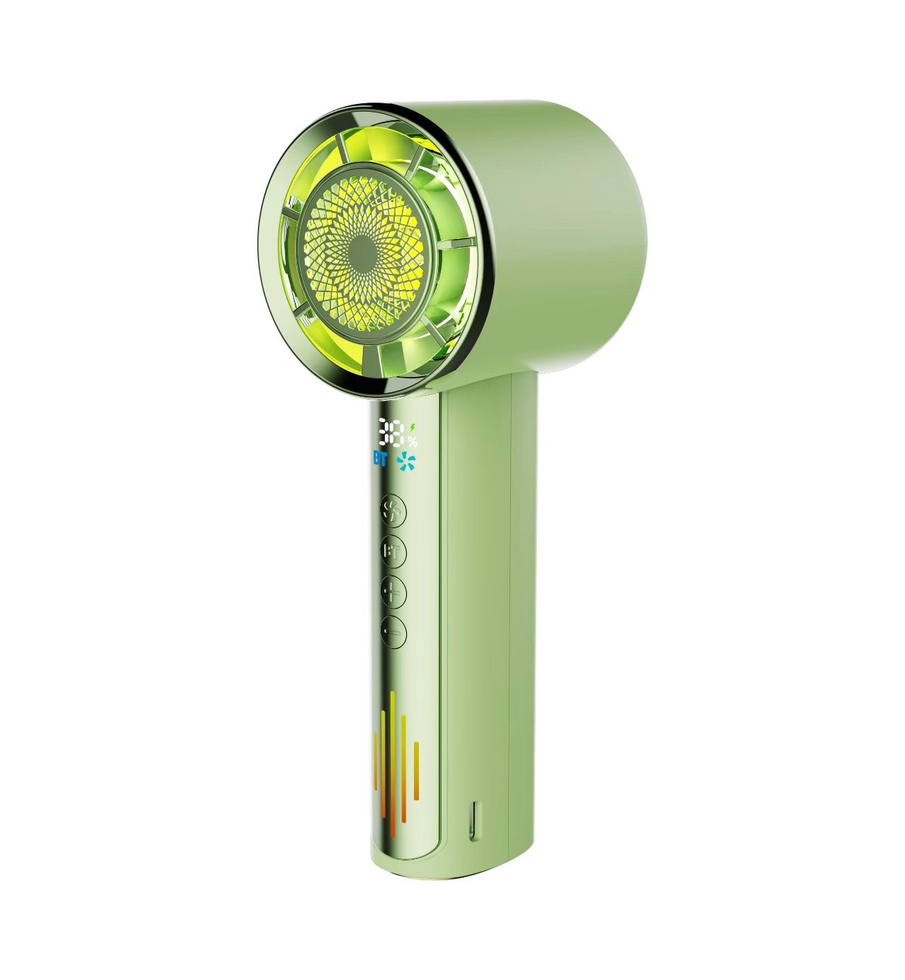 High-Speed Handheld Fan with Bluetooth Speaker