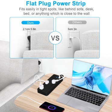 Smart Power Strip with 10 Outlets & USB Ports - Image 6