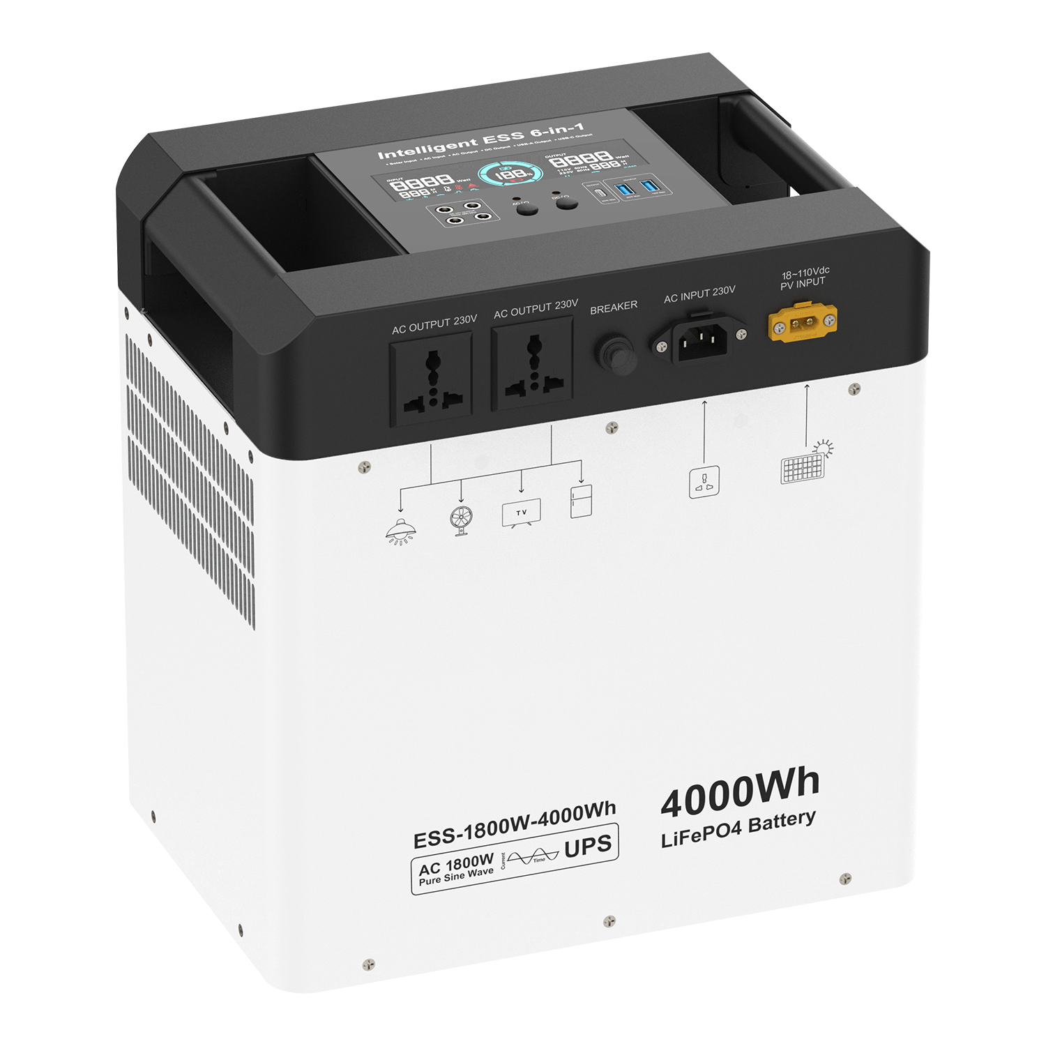ESS-1800W-4000Wh Portable Power Station