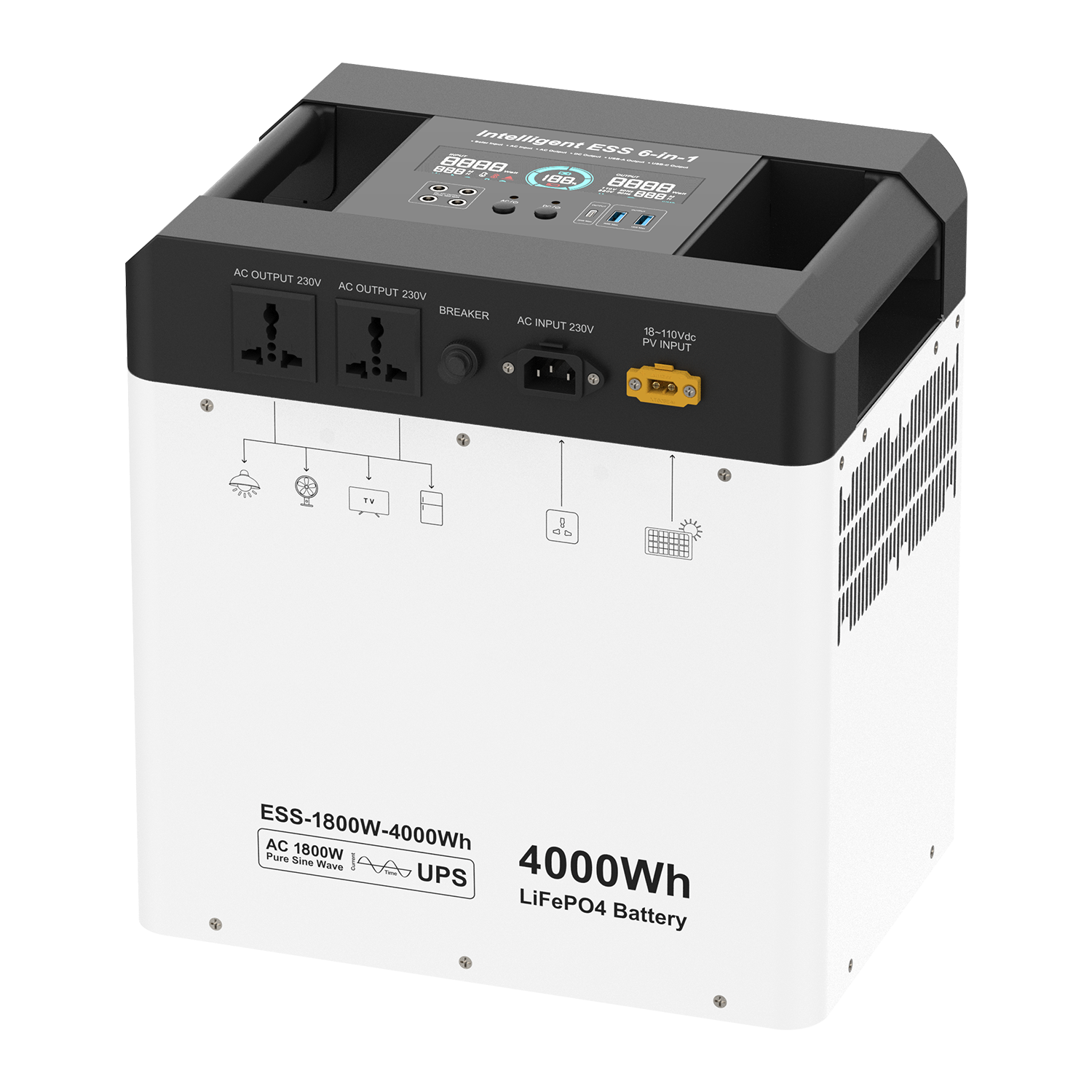 ESS-1800W-4000Wh Portable Power Station - Image 4