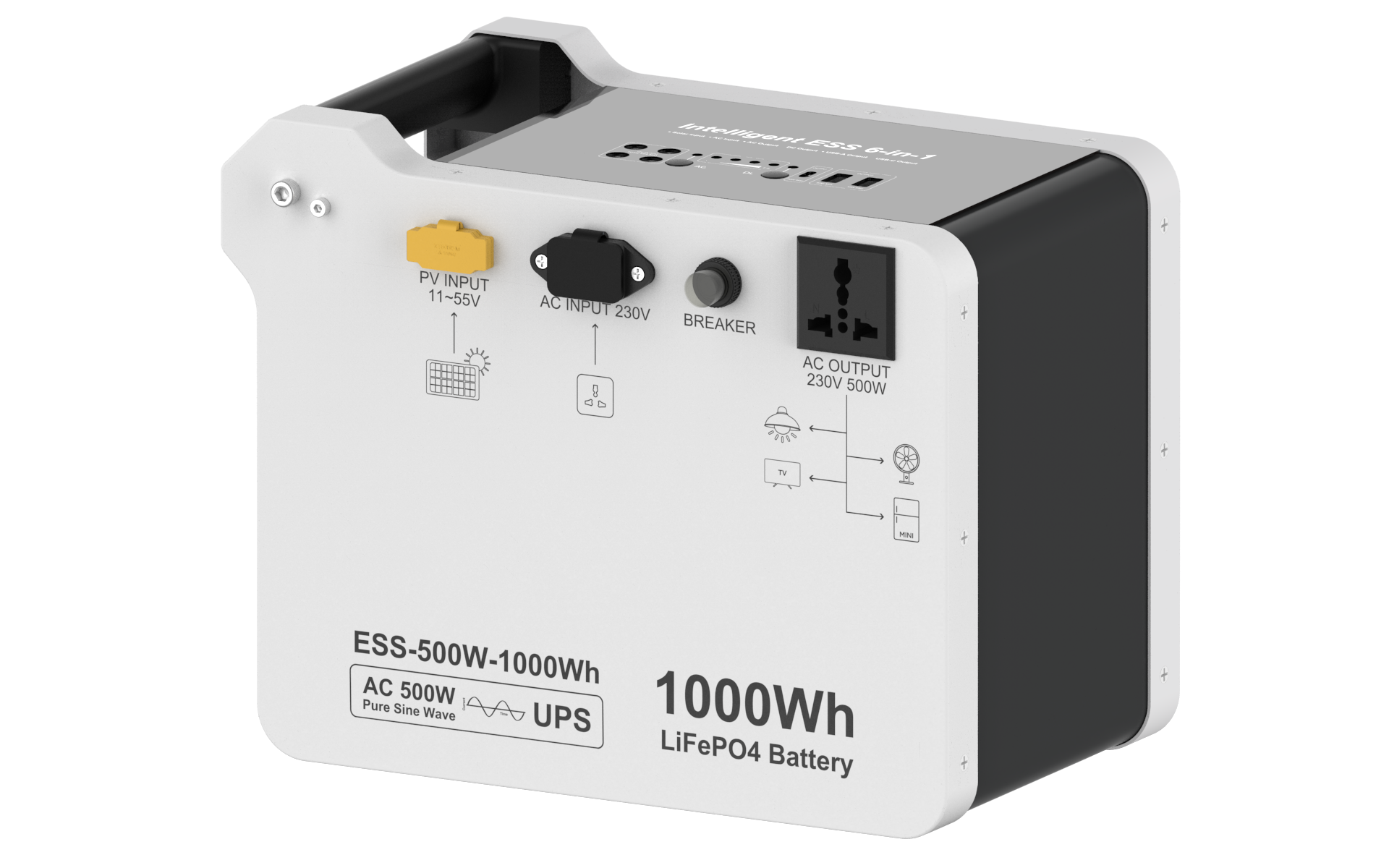 ESS-500W 1000Wh Electrical Characteristics