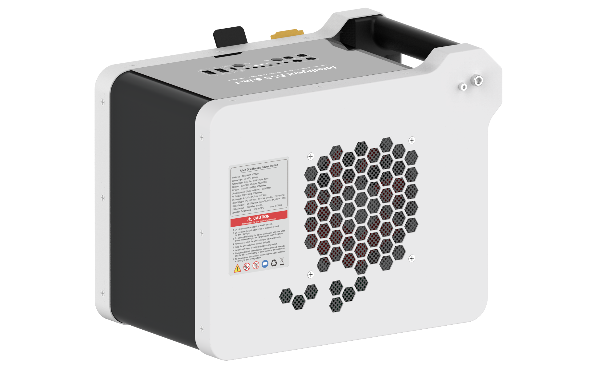 ESS-500W 1000Wh Electrical Characteristics - Image 4