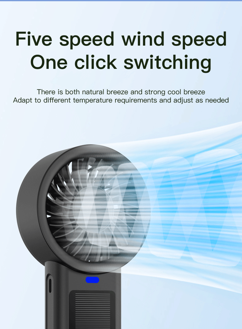 N90 Solar Handheld & Desktop Fan English - Image 4